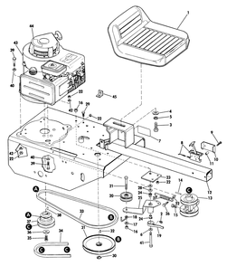 Riding Mower Rear End Diagram and Parts List for 2680A (200000001-299999999)(1972) Lawn Boy Snow Blower
